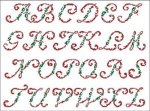 Alphabets: Victorian Christmas Holly (image for) Alphabets: Victorian Christmas Holly
